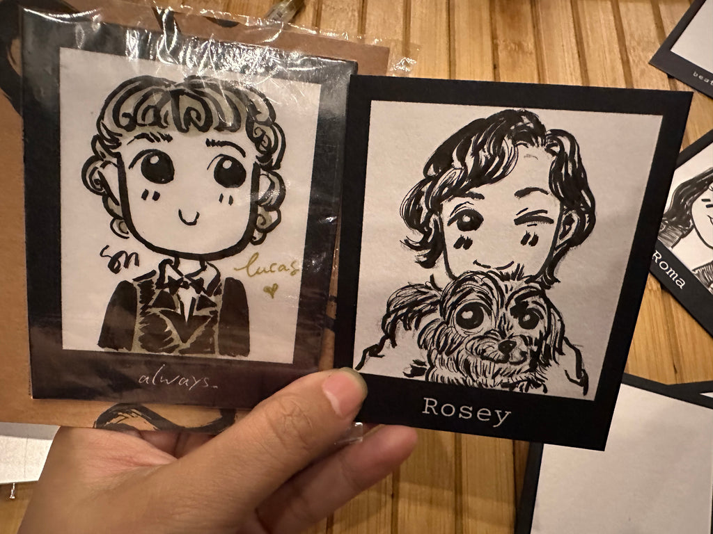 Hand Illustrated Portraits Polaroid: Custom Art Keepsakes - SOLO