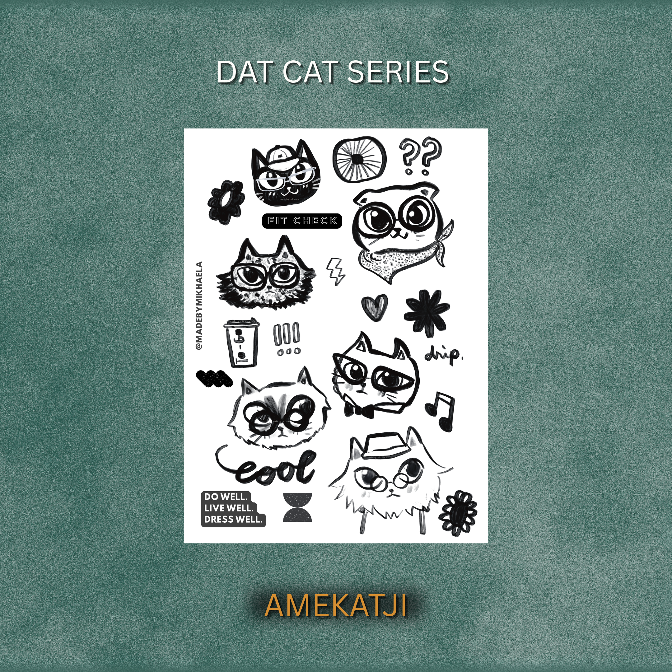 DAT CAT Journal stickers