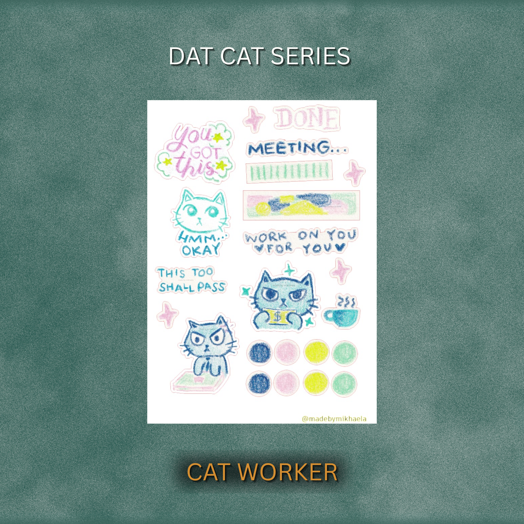 DAT CAT Journal stickers