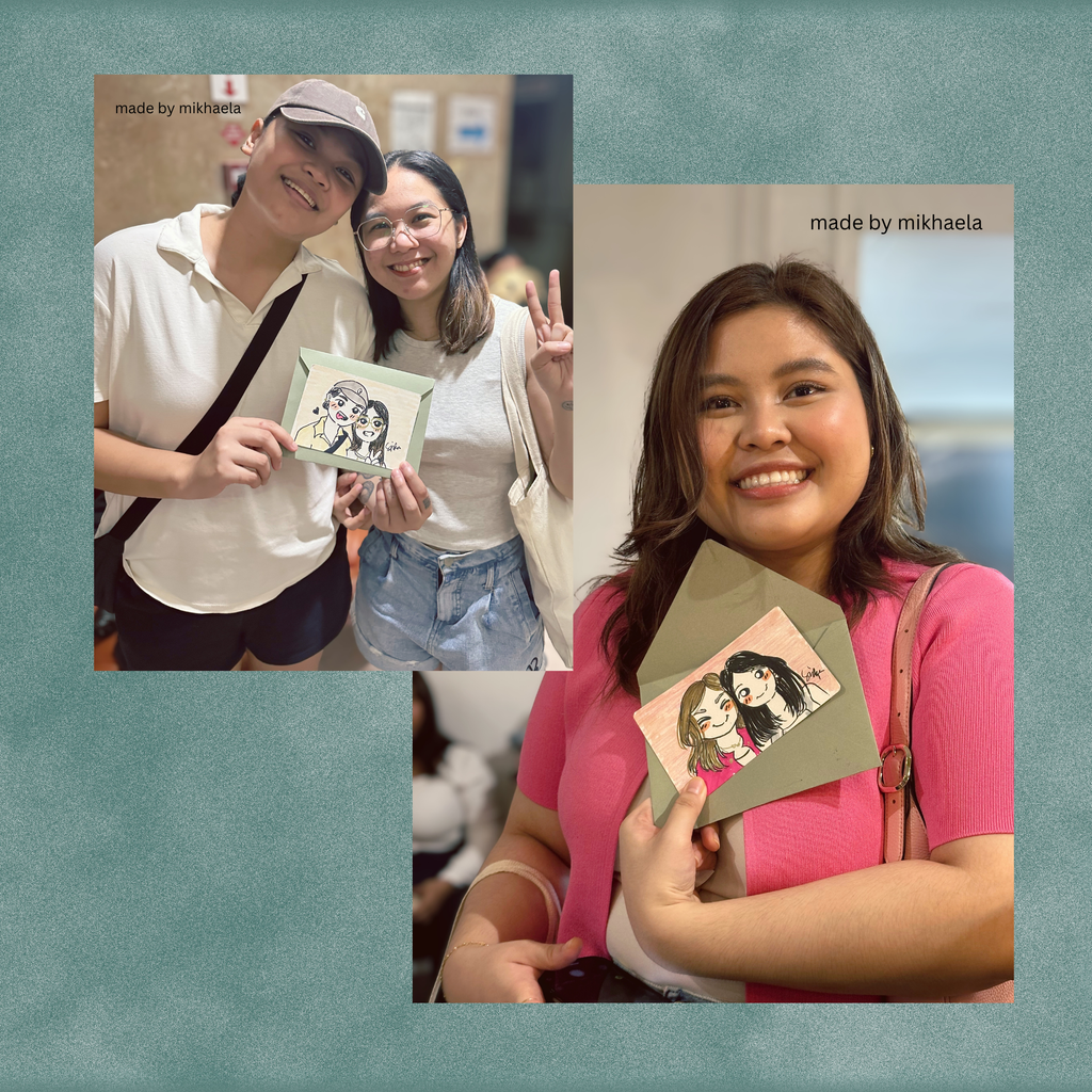 Hand illustrated Portrait Postcard Size Custom Handmade