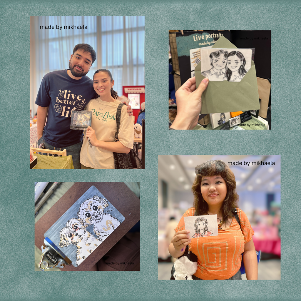 Hand illustrated Portrait Postcard Size Custom Handmade